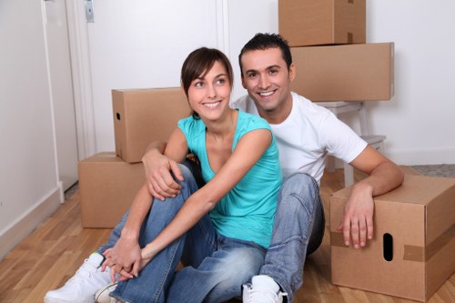 Furniture being carefully loaded for a house move in Harrow