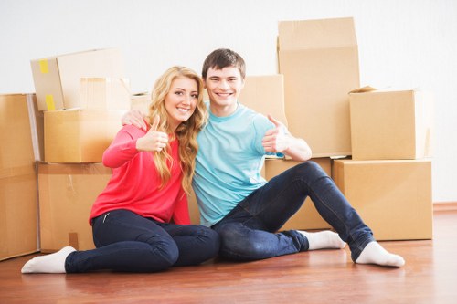 Specialist packing materials and boxes prepared for a local relocation